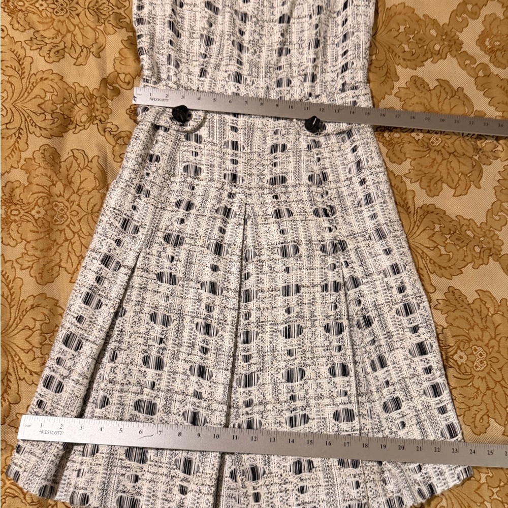 Douglas Hannant Tweed Dress/Jumper, Black/White, Designer Vintage Back Zip Sz 12 - Picture 14 of 16